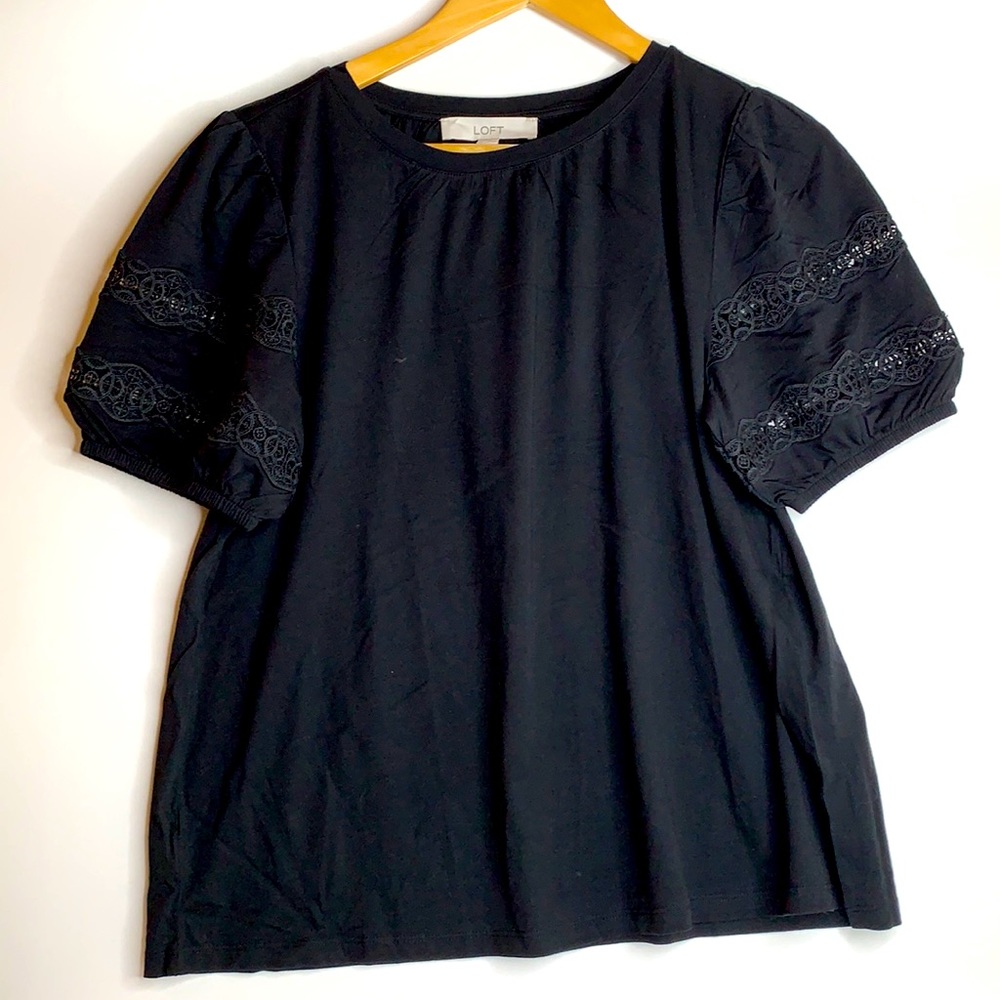Women’s Ann Taylor Loft Shirt Cutout Lace Neck New